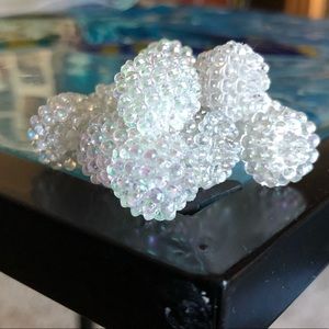 Clear bayberry beads